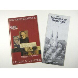 New York City Philharmonic Stagebill 2000 Lincoln Center Mendelssohn Celebration